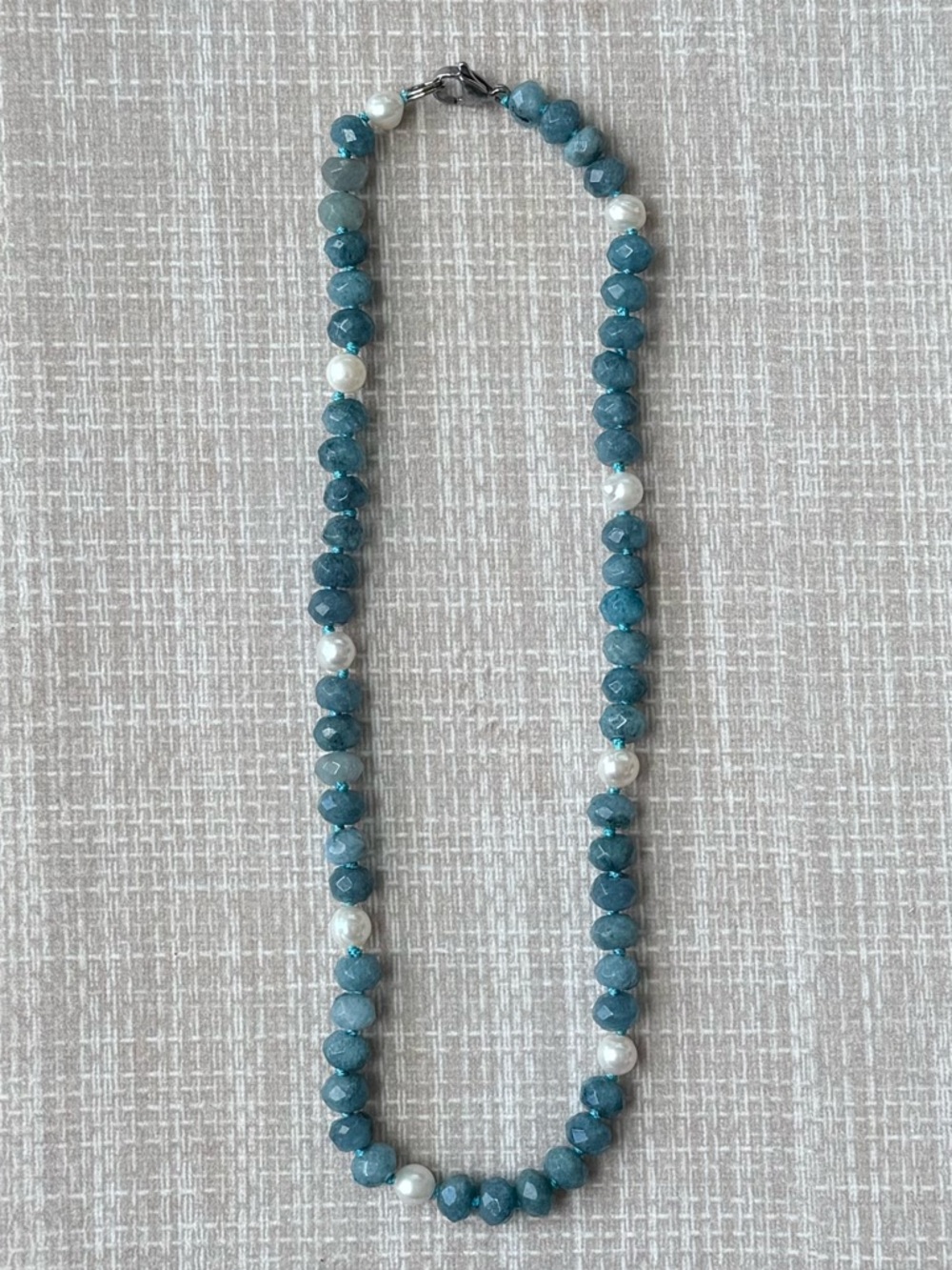 NWOT Tuckernuck Aquamarine and Pearl Choker Necklace